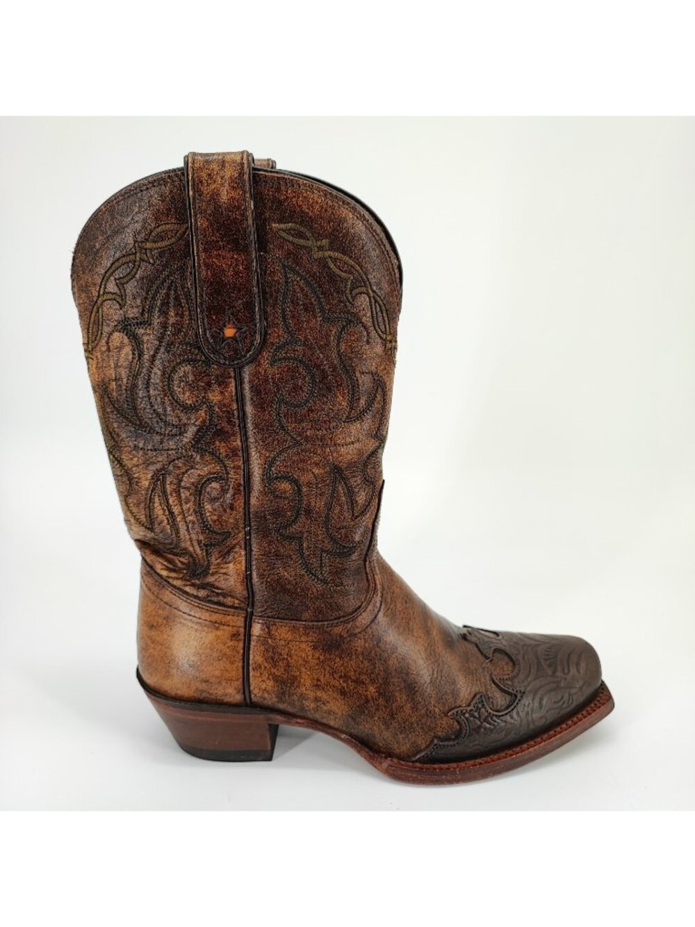 Tony Lama Santa Fe Women’s 6.5 B US Boots Leather Brown Cowboy VF6004